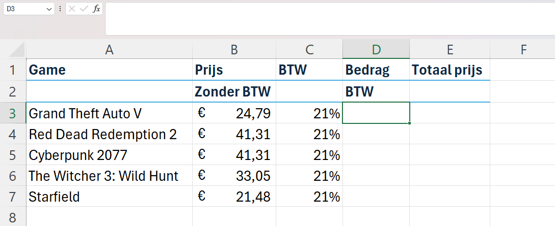 Percentages berekenen in Excel: BTW en meer! | Learningfever, proud to